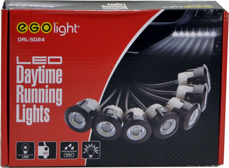 Дневные ходовые огни Egolight DRL-5D241600000110502 Дневные ходовые огни Egolight DRL-5D241600000110502Дневные ходовые огни Egolight DRL-5D24 состоят из двух модулей. Каждый имеет 7 световых элементов. Алюминиевый корпус выполнен с системой охлаждения, линза - из высокопрочного поликарбоната. Каждый элемент не зависим друг от друга. В комплекте также провода, реле и набор крепежных элементов. Размер одной лампы: D19,5х21,9 мм.