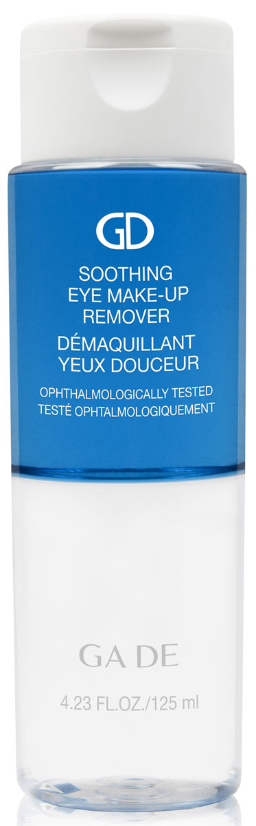 GA-DE Жидкость для снятия макияжа Soothing Eye Make-up Remover, 125 мл108400000 GA-DE Жидкость для снятия макияжа Soothing Eye Make-up Remover, 125 мл108400000Деликатное двухфазное средство для снятия макияжа с глаз. В состав жидкости входит экстракт василька, благодаря которому очищение не вызывает раздражения и подходит для сверхчувствительной кожи. Рекомендуется для любого типа кожи.