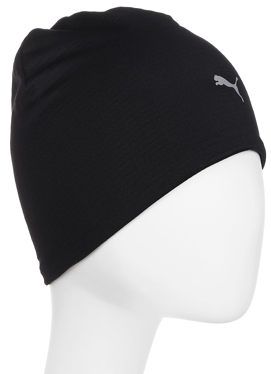 Шапка для бега Puma Thermo R Beanie, цвет: черный. 02128501. Размер 54/5802128501 Шапка для бега Puma Thermo R Beanie, цвет: черный. 02128501. Размер 54/5802128501Головной убор изготовлен с использованием высокофункциональной технологии dryCELL, которая отводит влагу и гарантирует комфорт во время активных тренировок и занятий спортом. Флисовая подкладка создает особый уют и тепло. Шапка декорирована спереди логотипом Puma из светоотражающего материала, нанесенным методом термопечати, и логотипом dryCEL сзади.