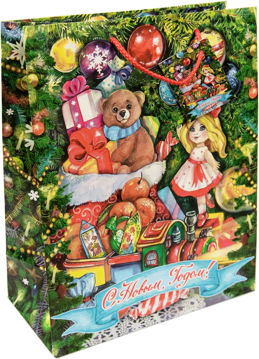 Пакет подарочный Magic Time Куколка под елкой, 17,8 х 22,9 х 9,8 см75301 Пакет подарочный Magic Time Куколка под елкой, 17,8 х 22,9 х 9,8 см75301Новогодний подарочный пакет Куколка под елкой от Magic Time - это стильный и практичный вариант упаковки подарка к любимому всеми празднику. Авторский дизайн, красочное изображение, тематический рисунок - все слагаемые оригинального оформления подарка. Окружите близких людей вниманием и заботой, вручив презент в нарядном, праздничном оформлении. Пакет с матовой ламинацией изготовлен из плотной бумаги. Для удобства переноски имеются две веревочные ручки. Дно укреплено картоном.