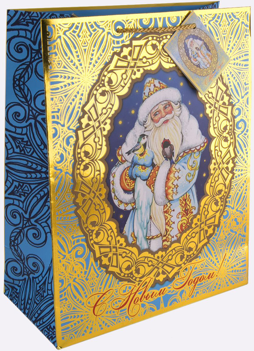 Пакет подарочный Magic Time Дед Мороз и синички, 17,8 х 22,9 х 9,8 см75344 Пакет подарочный Magic Time Дед Мороз и синички, 17,8 х 22,9 х 9,8 см75344Новогодний подарочный пакет Дед Мороз и синички от Magic Time - это стильный и практичный вариант упаковки подарка к любимому всеми празднику. Авторский дизайн, красочное изображение, тематический рисунок - все слагаемые оригинального оформления подарка. Окружите близких людей вниманием и заботой, вручив презент в нарядном, праздничном оформлении. Пакет с матовой ламинацией изготовлен из плотной бумаги. Для удобства переноски имеются две веревочные ручки. Дно укреплено картоном. Подарочный пакет с тиснением придаст дополнительный запоминающийся эффект от подарка или покупки.