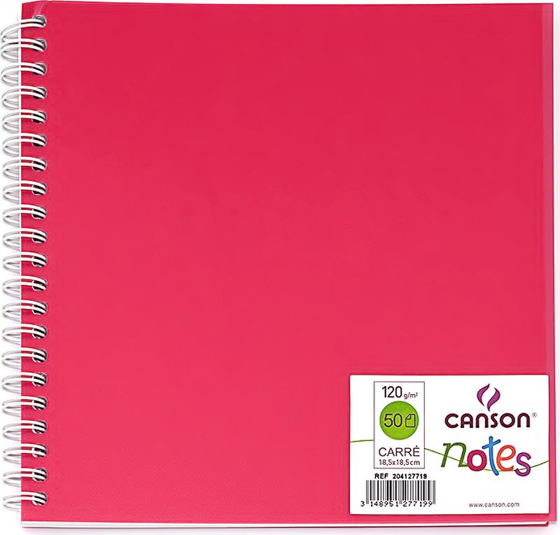 Canson Блокнот для зарисовок Canson Notes цвет розовый 50 листов 204127719204127719 Canson Блокнот для зарисовок Canson Notes цвет розовый 50 листов 204127719204127719Блокноты Canson Notes прекрасно подходят для современных художников. Они идеальны для ежедневных записей, набросков, карандаша, пастели и чернил.Благодаря высококачественной бумаге, гелиевые и масляные чернила не просачиваются, а пластиковая обложка защищает листы от смятия.Бумага в блокнотах соответствует международному стандарту ISO 9706, не содержит кислот, производится без применения оптических отбеливателей, устойчива к плесени.