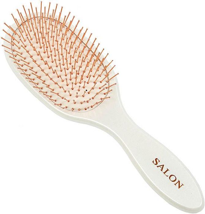 Щетка для волос массажная Salon Professional 72164CCP, антибактериальная, деревянная, зубцы - металлические штифты, L 220 мм