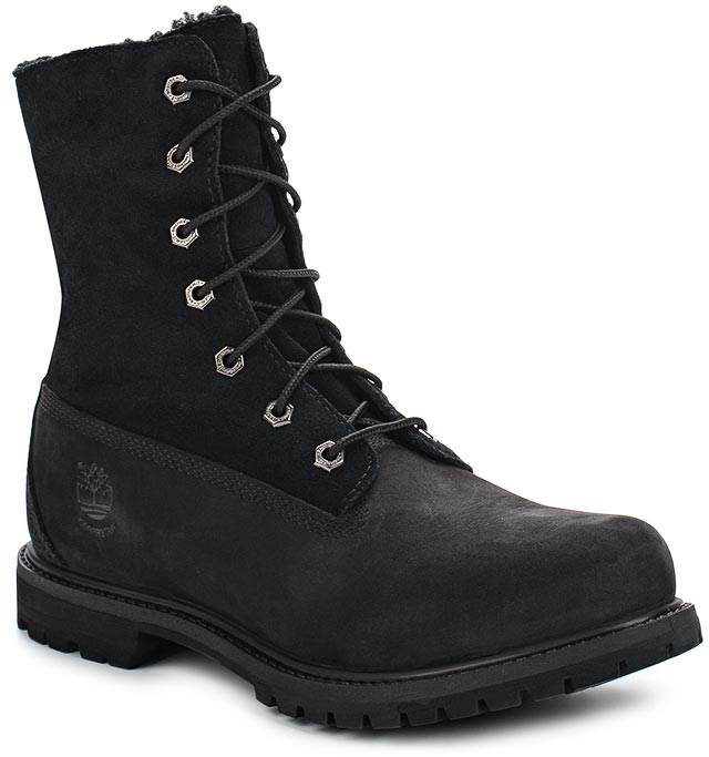 Ботинки женские Timberland Authentics Teddy Fleece Waterproof Fold-Down, цвет: черный. TBL8149AW. Размер 5,5 (35)TBL8149AW Ботинки женские Timberland Authentics Teddy Fleece Waterproof Fold-Down, цвет: черный. TBL8149AW. Размер 5,5 (35)TBL8149AWВысокие женские ботинки Authentics Teddy Fleece Waterproof Fold-Down от Timberland прекрасно подойдут для повседневной носки. Модель изготовлена из натуральной замши и натурального нубука. Обувь оформлена декоративной прострочкой, оригинальным плетением на шнурках, сбоку - тисненым логотипом бренда. Подкладка из искусственного меха согреет ваши ножки в холод. Шнуровка прочно зафиксирует обувь на ноге. Ботинки имеют водонепроницаемую конструкцию. Стелька EVA с текстильной поверхностью обеспечивает максимальный комфорт при движении. Каблук и подошва с протектором гарантируют идеальное сцепление с любыми поверхностями.Такие ботинки будут прекрасно сочетаться с различными вещами вашего гардероба. Они подчеркнут ваш стиль и индивидуальность!