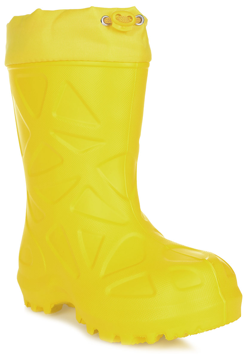Сапоги резиновые для девочки Каури, цвет: желтый. 490 НУ. Размер 31/32