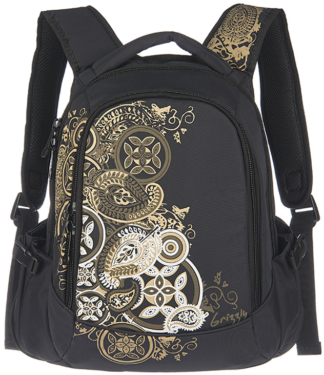 Рюкзак женский Grizzly, цвет: черный, бежевый, 14,5 л. RD-643-2/8RD-643-2/8 Рюкзак женский Grizzly, цвет: черный, бежевый, 14,5 л. RD-643-2/8RD-643-2/8Женский рюкзак Grizzly изготовлен из полиэстера и имеет два главных отделения, закрывающиеся застежки-молнии, боковой карман, внутренний карман на молнии, внутренний карман-пенал для карандашей. Рюкзак с анатомической спинкой оснащен двумя широкими мягкими лямками регулируемой длины и удобной короткой ручкой.