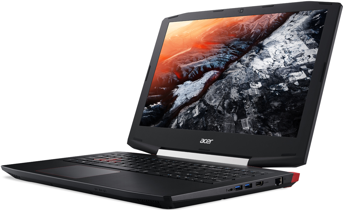 Acer Aspire VX 15, Black (VX5-591G-58QK)VX5-591G-58QK Acer Aspire VX 15, Black (VX5-591G-58QK)VX5-591G-58QKБлагодаря уникальным инженерным решениям Aspire VX 15 поможет вам доминировать в играх.Острые грани, тонкие линии и яркие акценты покажут, что вы опасный соперник и вас стоит воспринимать всерьез.Система охлаждения с двумя кулерами не позволит перегреву снизить вашу производительность и уступить сопернику.Красная светодиодная подсветка позволит выбрать нужную комбинацию клавиш даже в темноте.Мощные процессоры Intel Core i, графические карты NVIDIA GeForce серии GTX 10 и технология Dolby Audio Premium позволят играть на максимуме.Технологии Acer TrueHarmony и Dolby Audio Premium обеспечат качественный звук, который сделает игру еще более реалистичной независимо от окружающей обстановки.Устойчивый сигнал беспроводного подключения обеспечивается благодаря продуманному расположению антенны 802.11ac.Точные характеристики зависят от модификации.Ноутбук сертифицирован EAC и имеет русифицированную клавиатуру и Руководство пользователя