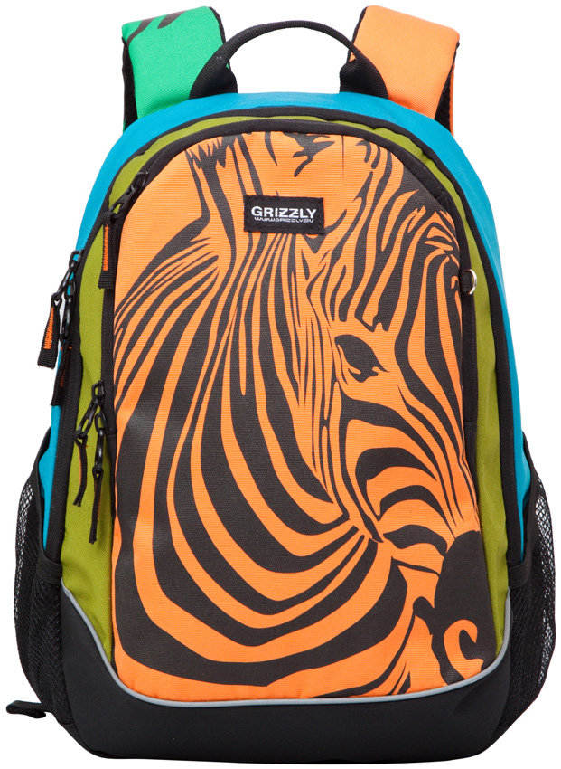 Рюкзак женский Grizzly, цвет: мультиколор, 12,5 л. RD-637-1/1RD-637-1/1 Рюкзак женский Grizzly, цвет: мультиколор, 12,5 л. RD-637-1/1RD-637-1/1Женский рюкзак Grizzly изготовлен из полиэстера и имеет два главных отделения, закрывающиеся застежки-молнии, карман на молнии на передней стенке, боковые карманы из сетки, внутренний карман на молнии, внутренний карман-пенал для карандашей, внутренний подвесной карман на молнии. Рюкзак с анатомической спинкой оснащен двумя широкими мягкими лямками регулируемой длины и удобной короткой ручкой.