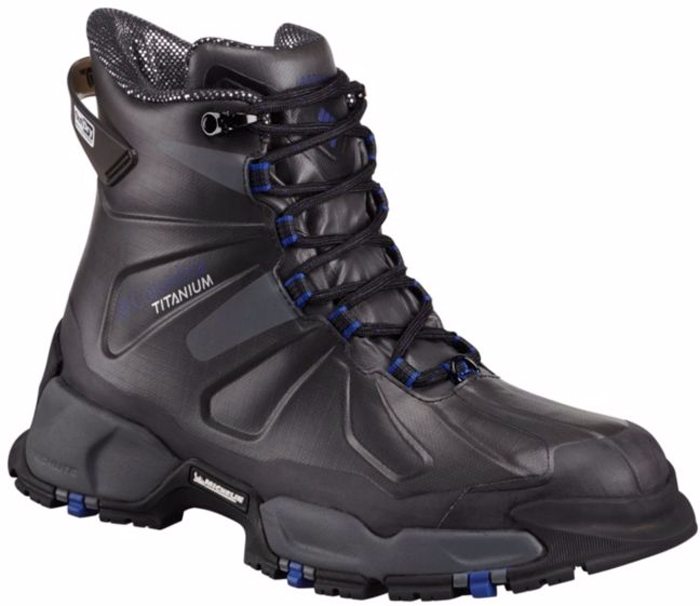 Ботинки мужские Columbia Canuk Titanium Omni-Heat Outdry Extrem, цвет: черный. 1745921-010. Размер 12 (46,5)1745921-010 Ботинки мужские Columbia Canuk Titanium Omni-Heat Outdry Extrem, цвет: черный. 1745921-010. Размер 12 (46,5)1745921-010Функциональные зимние ботинки Canuk Titanium Omni-Heat Outdry Extrem от Columbia созданы специально для горного туризма. Мембрана Outdry Extreme нанесена на материал верха обуви и полностью защищает от воды, при этом отводит излишнюю влагу изнутри и обеспечивает комфорт. Плотность утеплителя 600 гр/м2 сохранит тепло в самый суровый мороз. Отражающая подкладка Omni-Heat Reflective сохраняет дополнительное тепло. Легкая подошва из материала Techlite обеспечивает амортизацию и поддержку. Подметка Michelin Winter&Outdoor Compound, разработанная специально для сцепления с зимними поверхностями, обеспечивает сцепление до -30°С.