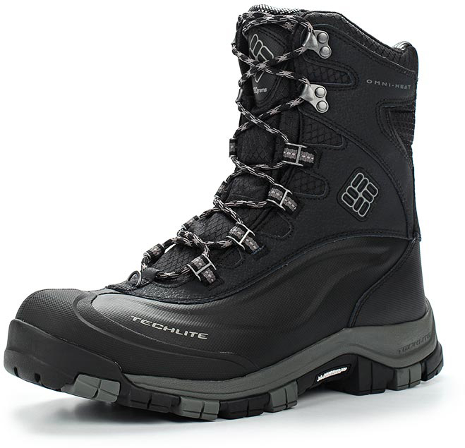 Ботинки мужские Columbia Bugaboot Plus Omni-Heat Michelin, цвет: черный. 1761001-010. Размер 13 (48)1761001-010 Ботинки мужские Columbia Bugaboot Plus Omni-Heat Michelin, цвет: черный. 1761001-010. Размер 13 (48)1761001-010Очень теплые и функциональные ботинки Bugaboot Plus Omni-Heat Michelin от Columbia разработаны специально для зимнего туризма. В составе верха преобладает высококачественная натуральная кожа. Резина Michelin обеспечивает превосходное сцепление с зимними поверхностями и сохраняет свои свойства сцепления до -30°С. Плотность утеплителя 200 гр/м2 обеспечивает тепло в суровых зимних условиях, а отражающая тепло подкладка Omni-Heat Reflective помогает сохранить дополнительное тепло и отводит излишнюю влагу. Полностью водонепроницаемая конструкция и проклеенные швы. Фурнитура из нержавеющего сплава. Легкая и комфортная калоша из материала Techlite защищает ботинки от грязи.