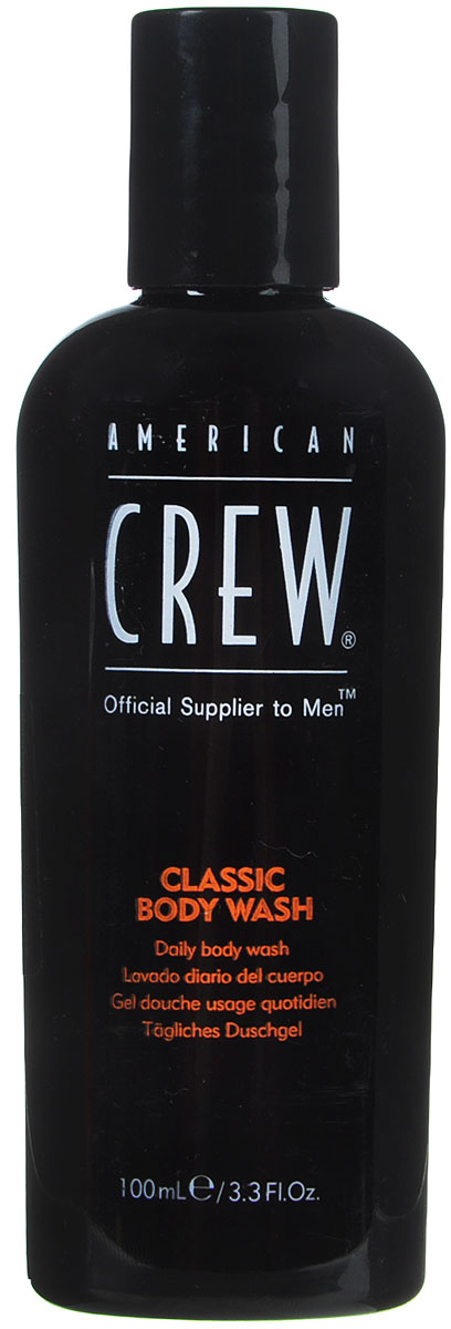 American Crew Classic Body Wash Гель для душа, 100 мл7240517000 American Crew Classic Body Wash Гель для душа, 100 мл7240517000American Crew Classic Body Wash - это нежный гель для душа с настоящим мужским ароматом, удивительно сочетающим специи и цитрусы. Экстракт корня женьшеня увлажняет и смягчает волосы и кожу головы. Глицерин помогает сохранить естественные свойства кожи. Витамины А и Е улучшают текстуру волос, повышают их силу. Масло кедрового дерева увлажняет сухую кожу головы, избавляет ее от раздражения.Способ применения: Нанести на влажную кожу. Тщательно смыть.Объем: 100 мл.Уважаемые клиенты!Обращаем ваше внимание на возможные изменения в дизайне упаковки. Качественные характеристики товара остаются неизменными. Поставка осуществляется в зависимости от наличия на складе.