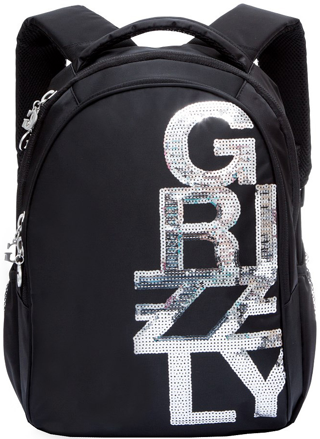 Рюкзак молодежный женский Grizzly, цвет: черный, 12 л. RD-757-1/2RD-757-1/2 Рюкзак молодежный женский Grizzly, цвет: черный, 12 л. RD-757-1/2RD-757-1/2Женский рюкзак с анатомической спинкой Grizzly изготовлен из полиэстера и имеет два главных отделения, боковые карманы из сетки, внутренний карман на молнии. Рюкзак оснащен двумя широкими мягкими лямками регулируемой длины и удобной короткой ручкой.