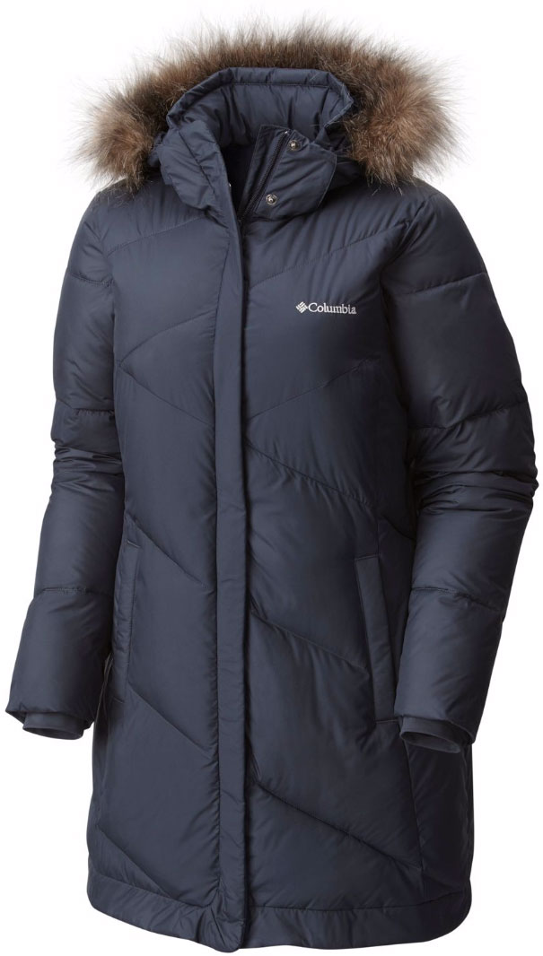 Пальто женское Columbia Snow Eclipse Mid Jacket Long W, цвет: темно-синий. 1557371-419. Размер XS (42)1557371-419 Пальто женское Columbia Snow Eclipse Mid Jacket Long W, цвет: темно-синий. 1557371-419. Размер XS (42)1557371-419Женское зимнее пальто Snow Eclipse Mid от Columbia выполнено из водоотталкивающей ткани, которая защищает изделие от грязи и мокрого и снега. Утеплитель - искусственный пух обеспечивает максимальную легкость изделия. Отстегивающийся регулируемый капюшон с меховой отделкой, внутренние эластичные трикотажные манжеты обеспечивают дополнительное тепло и комфорт в холодную зимнюю погоду. Пальто застегивается на застежку-молнию и на ветро-защитный клапан. По бокам предусмотрены карманы на молниях.