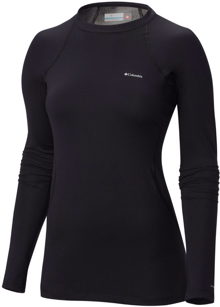 Термобелье лонгслив женский Columbia Midweight Stretch Long Sleeve Top W, цвет: черный. 1639021-010. Размер XS (42)1639021-010 Термобелье лонгслив женский Columbia Midweight Stretch Long Sleeve Top W, цвет: черный. 1639021-010. Размер XS (42)1639021-010Трикотажный лонгслив от Columbia создан специально для туризма и зимних видов спорта. Модель рассчитана на высокую физическую активность. Технология Omni-Heat с инновационными серебристыми точками на внутренней стороне изделия эффективно сохраняет тепло. Технология Omni-Wick позволяет быстро и эффективно отводить излишки влаги от тела. Обработка ткани, созданная на основе экологически безопасных материалов, предотвращает появление неприятного запаха. Плоские швы не натирают кожу. Эластан в составе ткани обеспечивает свободу и естественность движений.