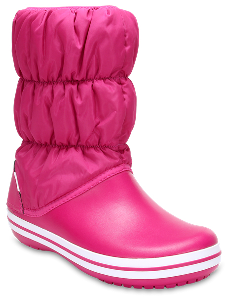 Дутики женские Crocs Winter Puff Boot, цвет: розовый. 14614-6X3. Размер 6 (36)
