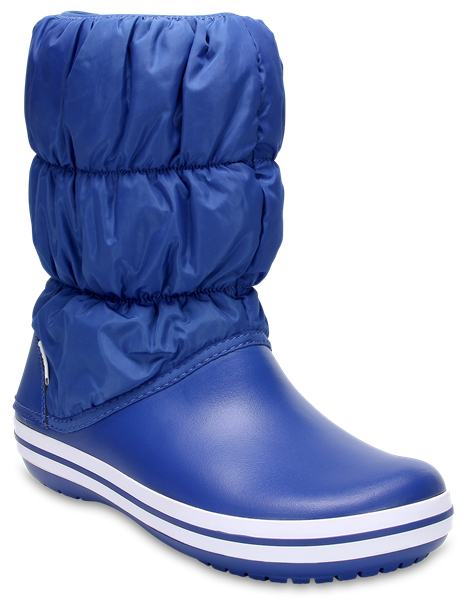 Дутики женские Crocs Winter Puff Boot, цвет: синий. 14614-4HK. Размер 5 (35)