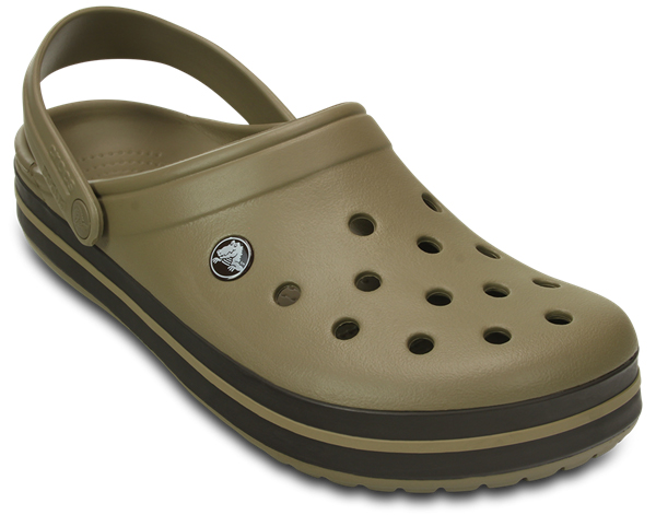 Сабо Crocs Crocband, цвет: хаки. 11016-23G. Размер 12 (44/45)