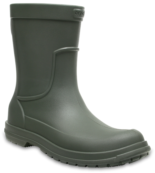 Сапоги резиновые мужские Crocs AllCast Rain Boot, цвет: оливковый. 204862-3M9. Размер 10 (43)