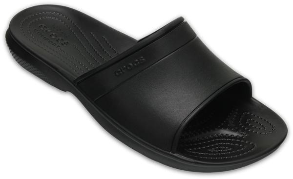 Шлепанцы мужские Crocs Classic Slide, цвет: черный. 204067-001. Размер 10-12 (42/43)204067-001 Шлепанцы мужские Crocs Classic Slide, цвет: черный. 204067-001. Размер 10-12 (42/43)204067-001Комфортные шлепанцы из уникального инновационного полимера Croslite™. Материал под воздействием температуры тела позволяет обуви принимать форму ноги и повышает её ортопедические характеристики. Подошва имеет рельефный протектор, который обеспечивает надежное сцепление с поверхностью.