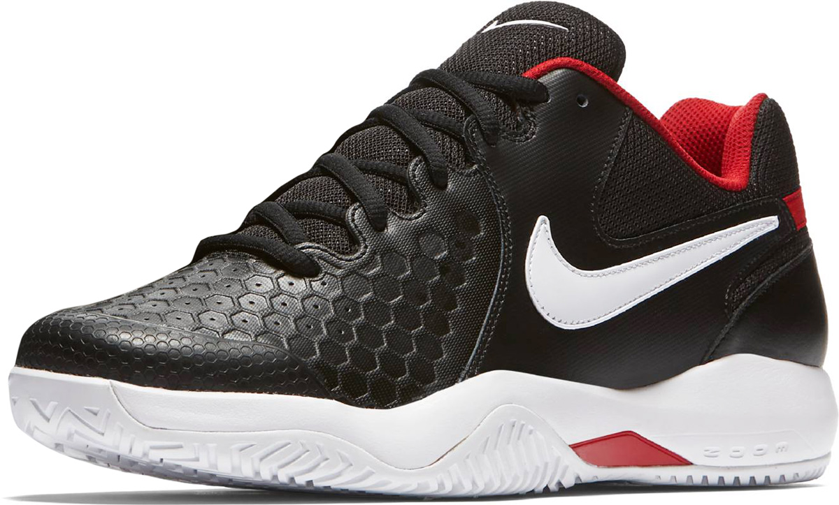 Кроссовки мужские Nike Air Zoom Resistance Tennis Shoe, цвет: черный, белый. 918194-001. Размер 9,5 (43)918194-001 Кроссовки мужские Nike Air Zoom Resistance Tennis Shoe, цвет: черный, белый. 918194-001. Размер 9,5 (43)918194-001Мужские теннисные кроссовки Nike с верхом из кожи и текстиля обеспечивают легкость и износостойкость. Супинатор и вставка обеспечивают стабилизацию и амортизацию во время игры. Супинатор из материала TPU в средней части стопы обеспечивает боковую поддержку и стабилизацию при резкой смене направления и скоростных забегах. Подметка GDR с модифицированным зигзагообразным рисунком протектора создает превосходное сцепление на кортах с твердым покрытием. Подошва с рифлением обеспечивает отличное сцепление на любой поверхности. Мягкие и удобные кроссовки превосходно подчеркнут ваш спортивный образ и подарят комфорт.