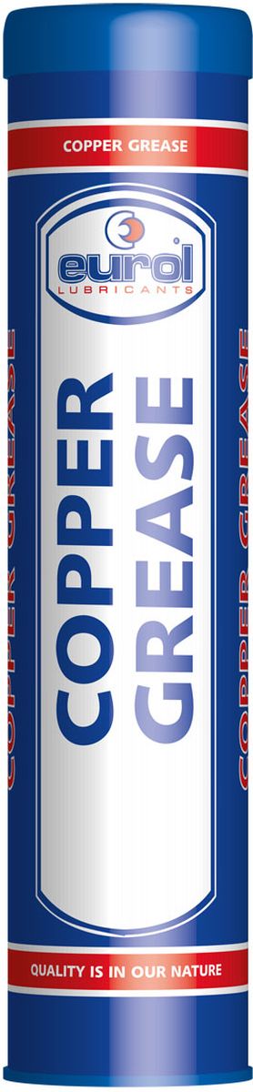 Смазка медная EUROL Copper Grease, 400 гE901220-400g Смазка медная EUROL Copper Grease, 400 гE901220-400gВысокотемпературная медная смазка. Eurol Copper Grease lead-free состоит из модифицированной глины (неплавкий бентон) и высококачественных компонентов меди, графита и аллюминия, а также ингибиторов против коррозии и окисления.Eurol Copper Grease lead-free обеспечивает долговременную защиту от коррозии и вредных внешних химических реакций. Не вымывается (соленой) водой.Eurol Copper Grease lead-free рекомендуется для смазывания кранов, резьбовых соединений, манифолдов, клем аккумуляторов, гаек колес, печей и тормозов, для предотвращения изгибания и трения. Демонтаж уплотнений и раскрутка резьбовых соединений упрощены даже после длительного влияния высоких температур, коррозии и больших нагрузок.Eurol Copper Grease lead-free смягчает поверхности и предотвращает от контакта металл-металл при затягивании болтов. Смазанные части защищены от атмосферного влияния.Спецификации и одобрения:Eurol Copper Grease не содержит свинцаРабочая температура от -40С дo 1100С.