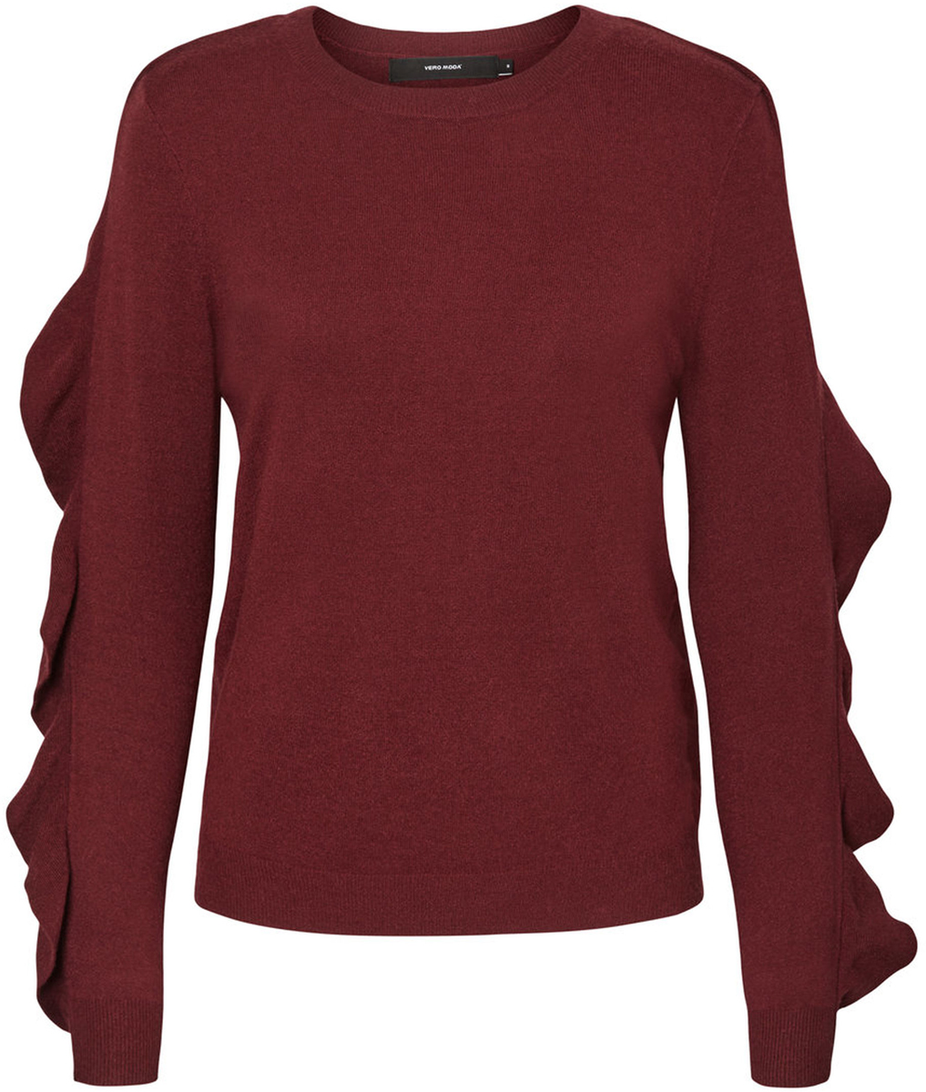 Джемпер женский Vero Moda, цвет: бордовый. 10185482_Zinfandel. Размер M (46)10185482_Zinfandel Джемпер женский Vero Moda, цвет: бордовый. 10185482_Zinfandel. Размер M (46)10185482_ZinfandelДжемпер женский Vero Moda выполнен из качественного материала. Модель с круглым вырезом горловины и длинными рукавами.