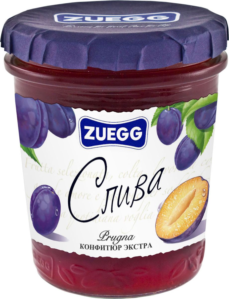 Zuegg Слива конфитюр 330 гP0053975 Zuegg Слива конфитюр 330 гP0053975Содержание на 100 г: фрукты 55 г, сахар 55 г