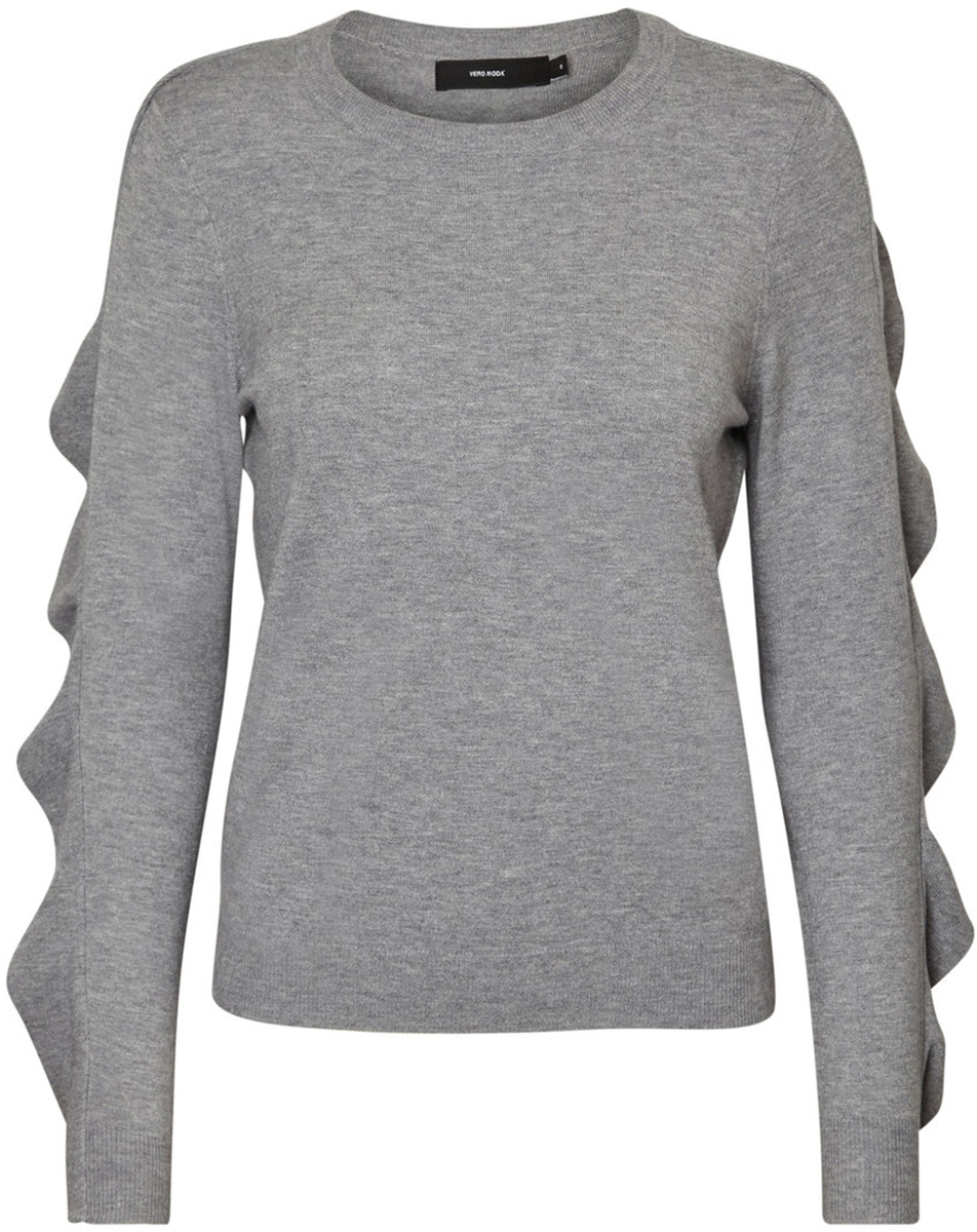 Джемпер женский Vero Moda, цвет: серый. 10185482_Medium Grey Melange. Размер L (48)10185482_Medium Grey Melange Джемпер женский Vero Moda, цвет: серый. 10185482_Medium Grey Melange. Размер L (48)10185482_Medium Grey MelangeДжемпер женский Vero Moda выполнен из качественного материала. Модель с круглым вырезом горловины и длинными рукавами.
