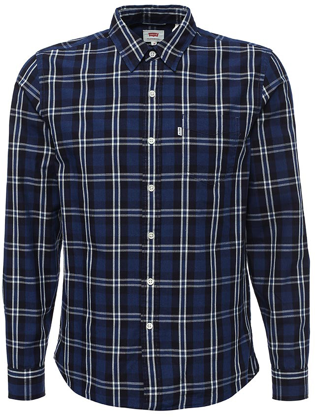 Рубашка мужская Levis®, цвет: синий. 6582403070. Размер XXL (54)6582403070 Рубашка мужская Levis®, цвет: синий. 6582403070. Размер XXL (54)6582403070Классическая рубашка Levis® с одним карманом из мягкого легкого хлопка универсальна и никогда не выходит из моды. Эта модель имеет нагрудный карман, пуговицы из натурального перламутра, петлю сзади, укрепленные вставки, воротник со скрытой пуговицей и бантовую складку на спинке.