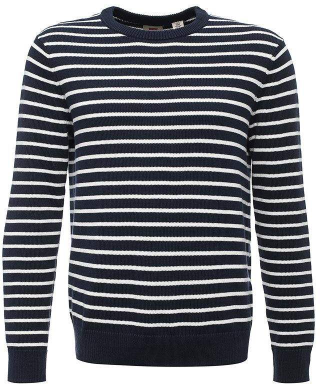Джемпер мужской Levis®, цвет: темно-синий, белый. 3678500000. Размер XL (46)3678500000 Джемпер мужской Levis®, цвет: темно-синий, белый. 3678500000. Размер XL (46)3678500000Джемпер от Levis® выполнен из натуральной хлопковой пряжи. Модель с длинными рукавами и круглым вырезом горловины.