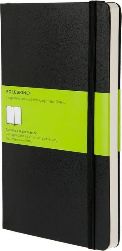 Moleskine Записная книжка Classic Large 120 листов без разметки цвет черный