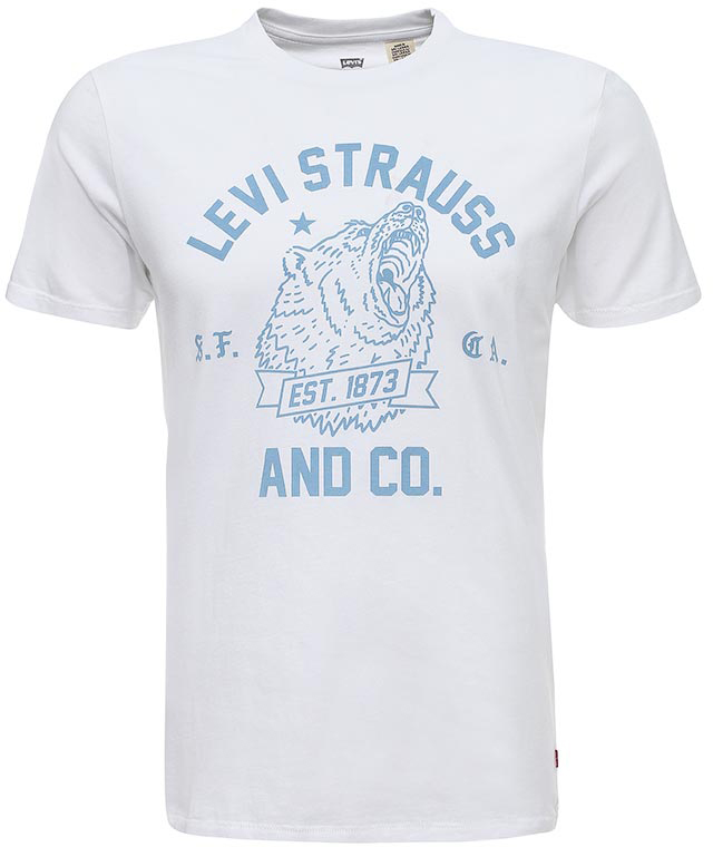 Футболка мужская Levis®, цвет: белый. 2249102590. Размер XL (52)2249102590 Футболка мужская Levis®, цвет: белый. 2249102590. Размер XL (52)2249102590Комфортная трикотажная футболка Levis® выполнена из натурального хлопка. Модель с кроткими рукавами и круглым вырезом горловины украшена стильным графическим принтом.