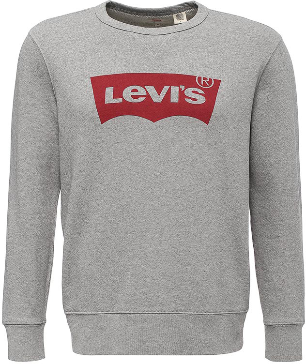 Свитшот мужской Levis®, цвет: серый. 1789500300. Размер M (48)1789500300 Свитшот мужской Levis®, цвет: серый. 1789500300. Размер M (48)1789500300Свитшот от Levis® выполнен из высококачественного хлопкового трикотажа. Модель классического кроя с длинными рукавами и круглым вырезом горловины украшен легендарным логотипом бренда.