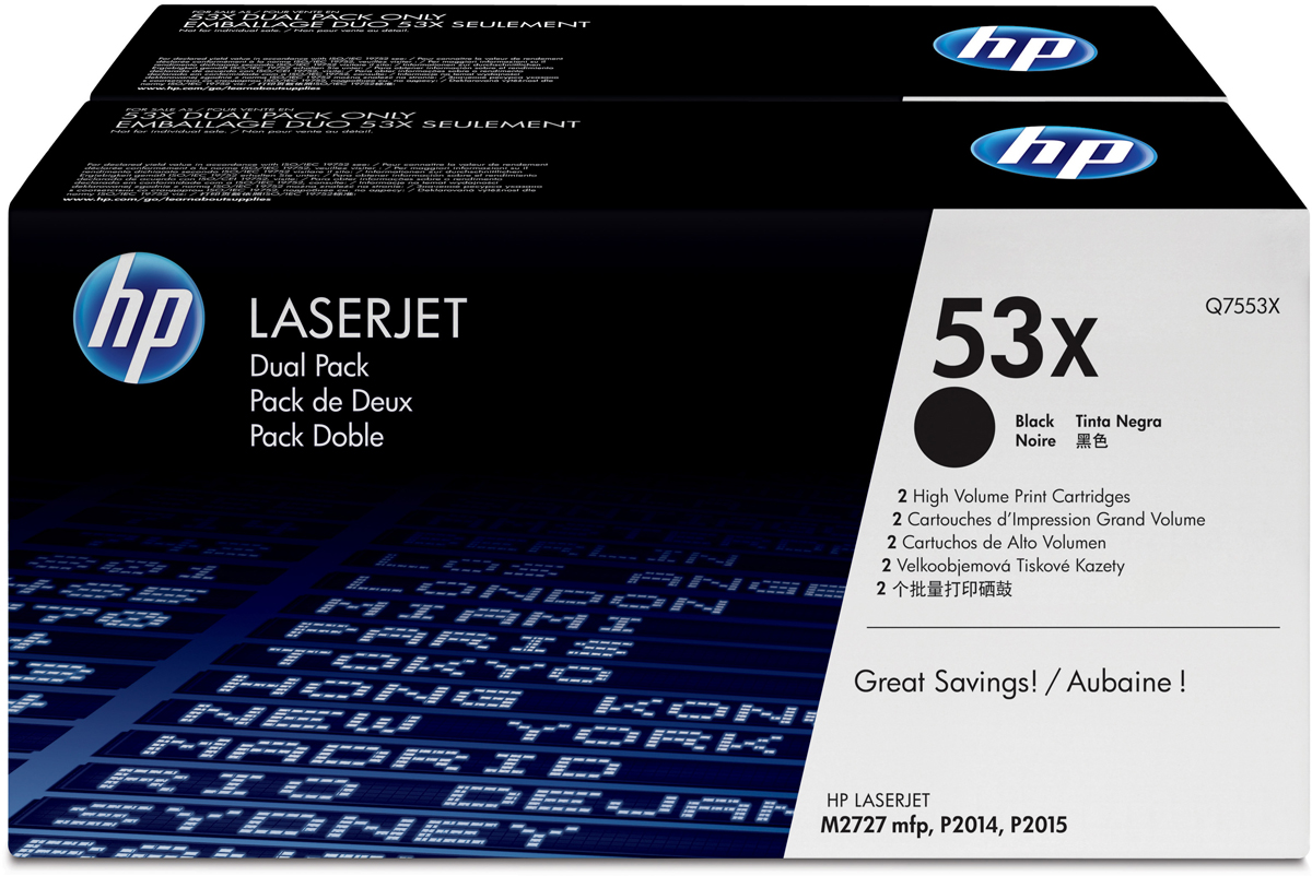 HP Q7553XD, Black тонер-картридж для LaserJet P2015Q7553XD HP Q7553XD, Black тонер-картридж для LaserJet P2015Q7553XD