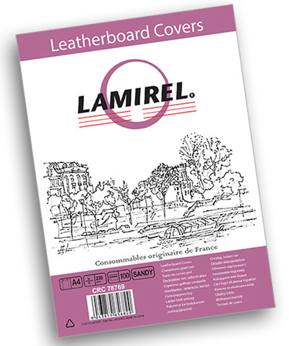 Lamirel Delta A4, Sand обложка для переплета (100 шт)LA-78769 Lamirel Delta A4, Sand обложка для переплета (100 шт)LA-78769Обложка Lamirel с тиснением под кожу предназначена для переплета документов формата А4 на пластиковую или металлическую пружину. Обложка изготовлена из плотного износостойкого картона, что обеспечивает надежную защиту документа от потертостей и механических повреждений. Тиснение под кожу придает брошюре презентабельный внешний вид. Текстура картонной обложки приятна на ощупь и ее удобно держать в руках. Идеально подходит как для титульного листа, так и в качестве подложки. Обложки Lamirel с тиснением под кожу поставляется в упаковке по 100 шт. с фирменным цветным вкладышем.
