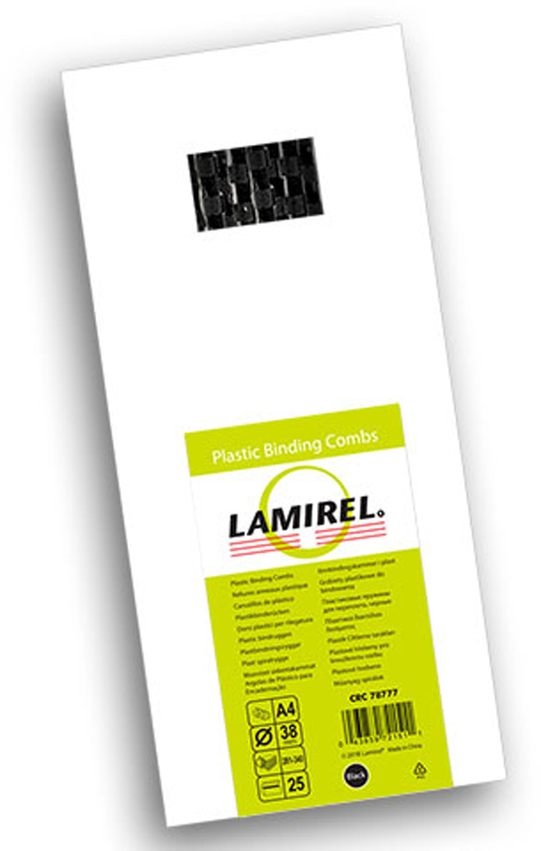 Lamirel LA-78777, Black пружина для переплета, 38 мм (25 шт)LA-78777 Lamirel LA-78777, Black пружина для переплета, 38 мм (25 шт)LA-78777Пластиковая пружина Lamirel предназначена для переплета документа. Пружина надежно удерживает листы в переплете благодаря изготовлению из высококачественного пластика. Подходит для многократного использования. Пластиковые пружины Lamirel поставляется в упаковке по 25 шт. с цветной этикеткой.