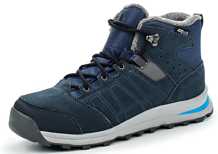 Ботинки для мальчика Salomon Utility TS CSWP J, цвет: синий. L39186900. Размер 36 (34,5)L39186900 Ботинки для мальчика Salomon Utility TS CSWP J, цвет: синий. L39186900. Размер 36 (34,5)L39186900Утепленныеботинки выполнены из непромокаемого текстиля и натуральной кожи. Классическая шнуровка надежно фиксирует модель на ноге. Мысок усилен вставкой из искусственного материала. Подошва оснащена рифлением для лучшего сцепления с любой поверхностью.