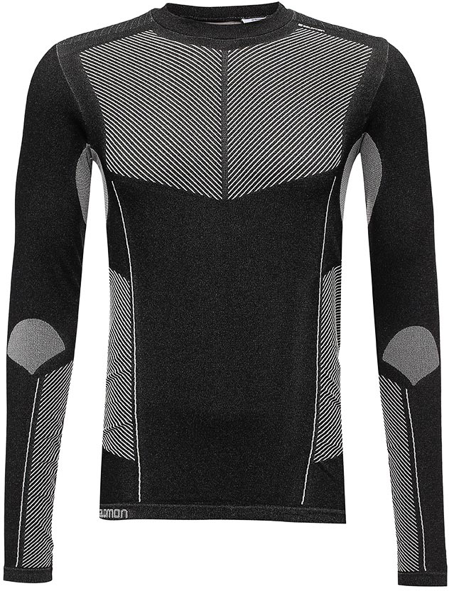 Термобелье футболка муж Salomon Primo Warm Ls Cn Tee M, цвет: черный. L38286300. Размер M (48/50)L38286300 Термобелье футболка муж Salomon Primo Warm Ls Cn Tee M, цвет: черный. L38286300. Размер M (48/50)L38286300Бесшовная конструкция и материал 3D обеспечивают амортизацию и износостойкость. Смесь полиэстера и волокон Cocona хорошо дышит и быстро сохнет. Волокна Cocona естественным образом препятствуют возникновению неприятного запаха.