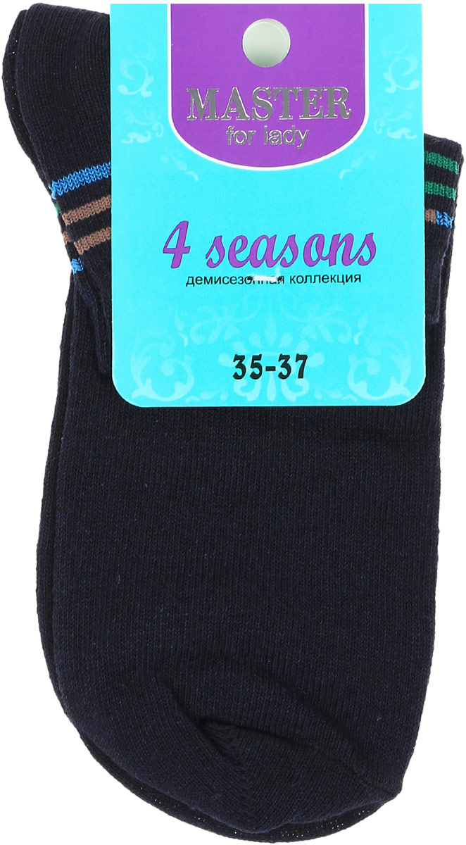 Носки женские Master Socks, цвет: темно-синий. 55902. Размер 2355902 Носки женские Master Socks, цвет: темно-синий. 55902. Размер 2355902Удобные носки Master Socks, изготовленные из высококачественного комбинированного материала с хлопковой основой, очень мягкие и приятные на ощупь, позволяют коже дышать.Эластичная резинка плотно облегает ногу, не сдавливая ее, обеспечивая комфорт и удобство. Носки с паголенком классической длины. Практичные и комфортные носки великолепно подойдут к любой вашей обуви.