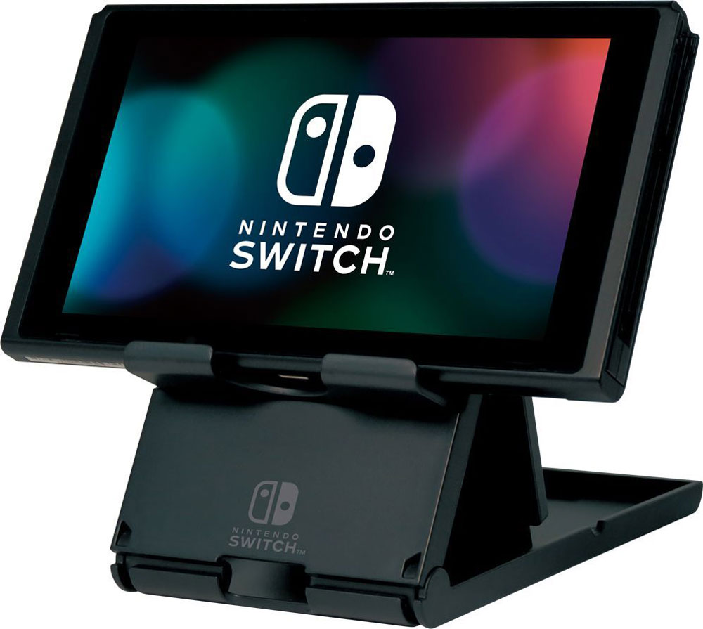 Hori HR6 подставка для консоли Nintendo SwitchHR6 Hori HR6 подставка для консоли Nintendo SwitchHR6Наслаждайтесь игрой на Nintendo Switch с идеальным углом обзора благодаря компактной подставке Hori HR6. Аксессуар позволяет регулировать угол наклона и складывается для удобной переноски. Кроме того, используя данную подставку, вы сможете заряжать Nintendo Switch во время игры.