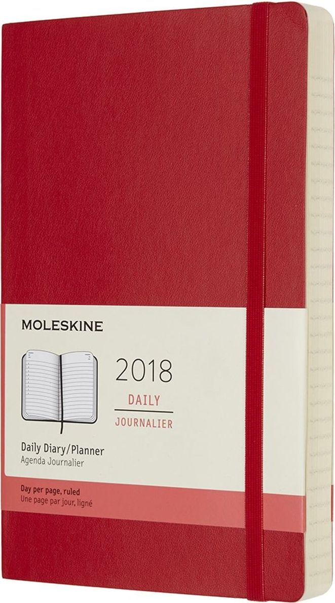 Moleskine Ежедневник Classic Soft Large 200 листов в линейку цвет красный