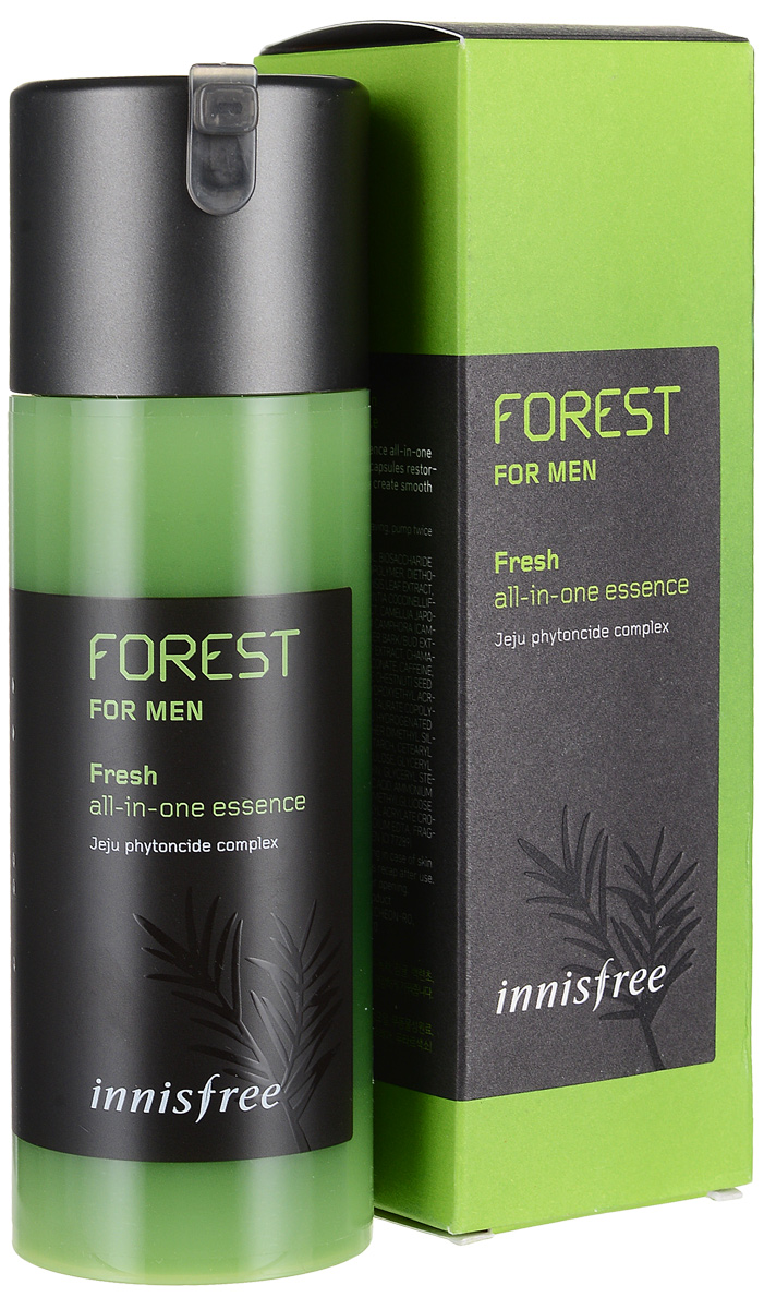 Innisfree Многофункциональная эссенция с фитонцидами, мужская линия, 100 мл804650 Innisfree Многофункциональная эссенция с фитонцидами, мужская линия, 100 мл804650Тоник + Лосьон + Эссенция в одном! Решает 5 основных проблем: избавляет от морщин, ухаживает за расширенными порами, повышает упругость, освежает цвет лица и эффективно увлажняет. Фитонцидный комплекс обеззараживает, способствует быстрому заживлению раздраженной частым бритьем кожи.