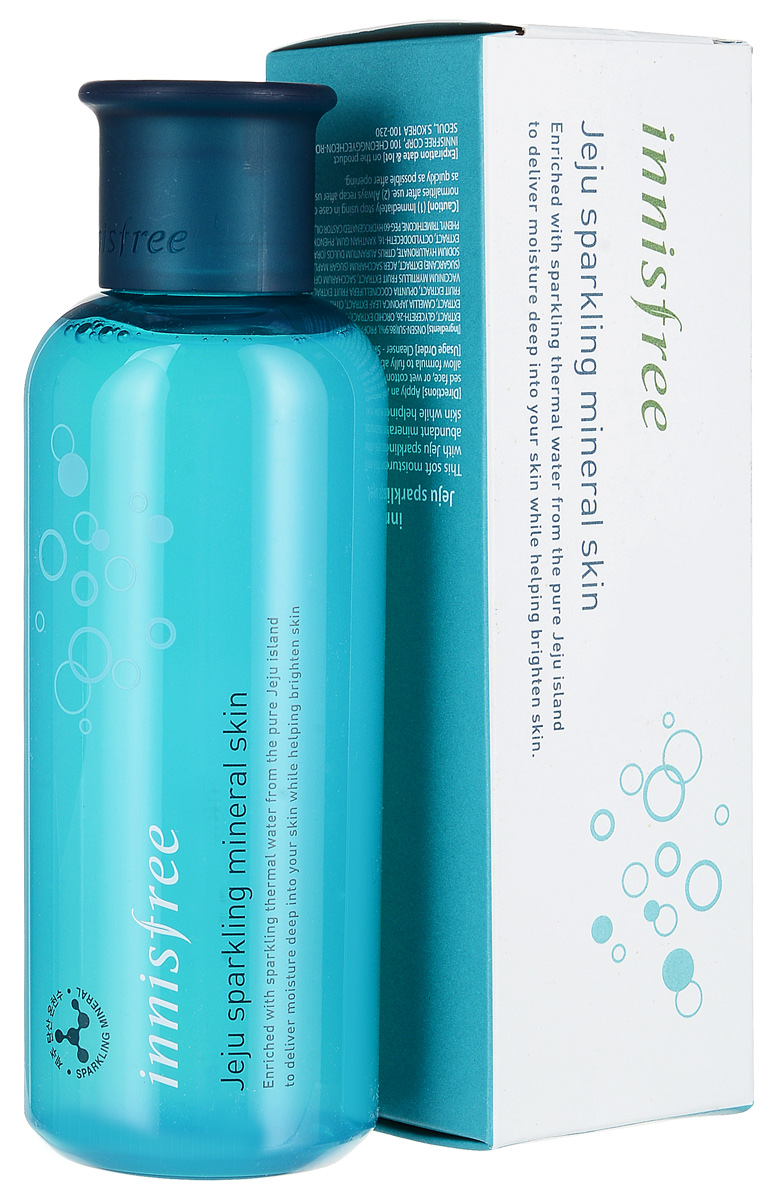 Innisfree Тоник с минеральной водой острова Чечжудо, 200 мл576180 Innisfree Тоник с минеральной водой острова Чечжудо, 200 мл576180Глубокоувлажняющий тоник содержит богатый минеральный комплекс, находящийся в минеральной воде из глобального Геопарка ЮНЕСКО, добытой в горах Sanbang на острове Чеджу.Содержит 88.0% газированной минеральной воды, которая наполняет кожу влагой изнутри, как после СПА- процедур.Кислотно-сбалансированная формула восстанавливает баланс pH кожи после умывания лица, чтобы сохранить ее живой и здоровой.