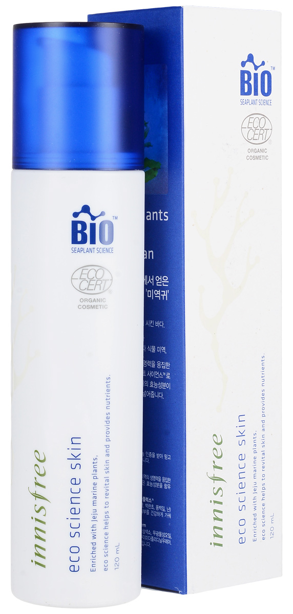 Innisfree Тоник с экстрактом морских водорослей, 120 мл532261 Innisfree Тоник с экстрактом морских водорослей, 120 мл532261Органический анти-возрастной тонер из чистых экстрактов морских водорослей с острова Чеджу, известных своими восстанавливающими свойствами.Стимулирует регенерацию кожи изнутри, прекрасно увлажняет, придает гладкости и эластичности коже. Разглаживает морщинки и повышает тонус кожи.Усиливает системы самозащиты кожи и улучшает микроциркуляцию кожи.Органический тонер содержит 99,9% натуральных ингредиентов и 10,45% органических ингредиентов, отвечающих стандартам EcoCert.Содержит: экстракт морских водорослей (коричневая водоросль Sargassum), экстракт морской горчицы, экстракт зеленых водорослей Staghorn, экстракт зеленого чая, вытяжка из кожуры мандарина, экстракт Опунции, экстракт цветов Рапса, минеральная вода из вулканических пород острова Чеджу, экстракт листьев Гамамелиса, экстракт Ромашки, экстракт Какао, лавандовая вода.
