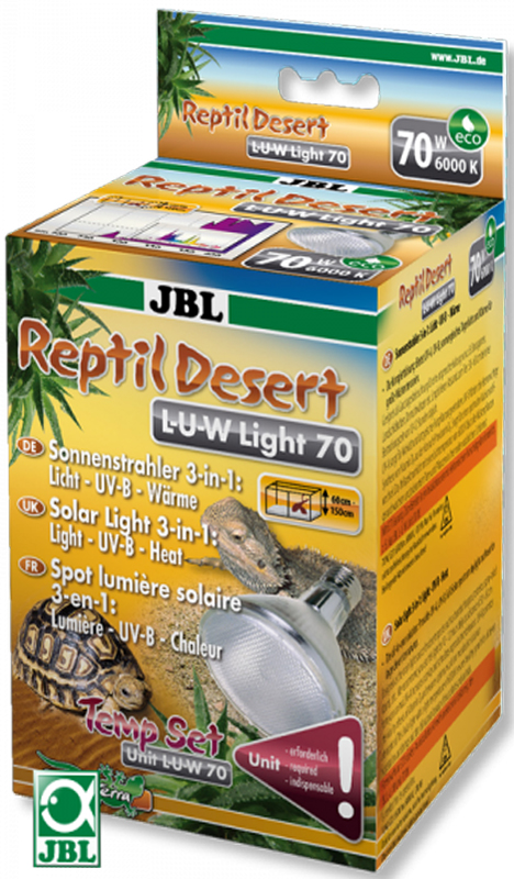 Лампа JBL ReptilDesert L-U-W Light 35W, металлогалогенная, для освещения и обогрева пустынных террариумов, 35 Вт лампа jbl reptiljungle l u w light 70w металлогалогенная для освещения и обогрева тропических террариумов 70 вт
