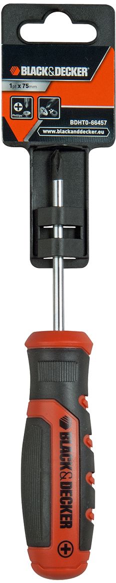 Отвертка Black & Decker, под шлиц, 1PH x 75 мм. BDHT0-66457BDHT0-66457 Отвертка Black & Decker, под шлиц, 1PH x 75 мм. BDHT0-66457BDHT0-66457Отвертка