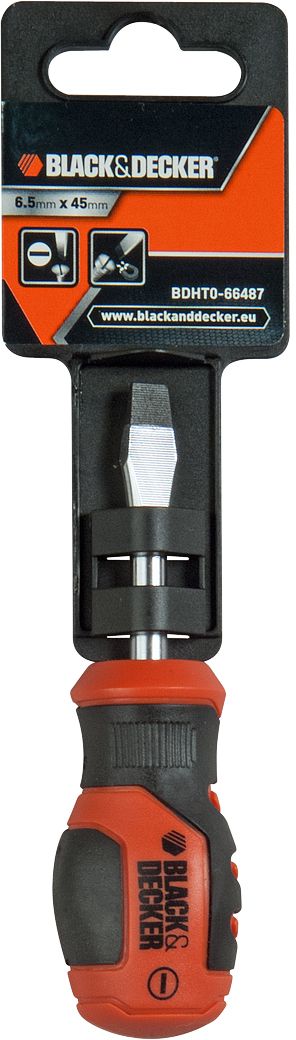 Отвертка Black & Decker, укороченная под прямой шлиц, 6.5 x 45 мм. BDHT0-66487BDHT0-66487 Отвертка Black & Decker, укороченная под прямой шлиц, 6.5 x 45 мм. BDHT0-66487BDHT0-66487Отвертка