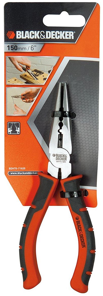 Плоскогубцы Black & Decker, с удлиненными губками. BDHT0-71620BDHT0-71620 Плоскогубцы Black & Decker, с удлиненными губками. BDHT0-71620BDHT0-71620Плоскогубцы с удлиненными губками