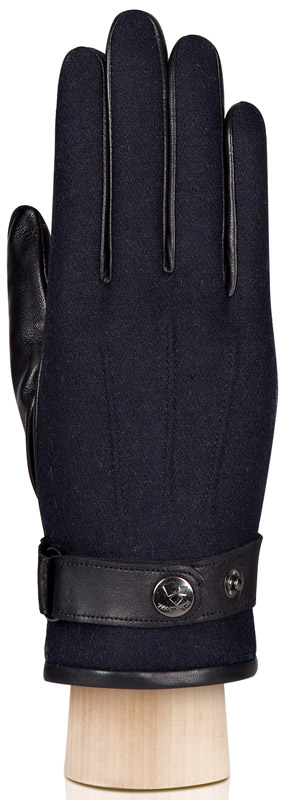 Перчатки мужские Eleganzza, цвет: черный, синий. IS909. Размер 8