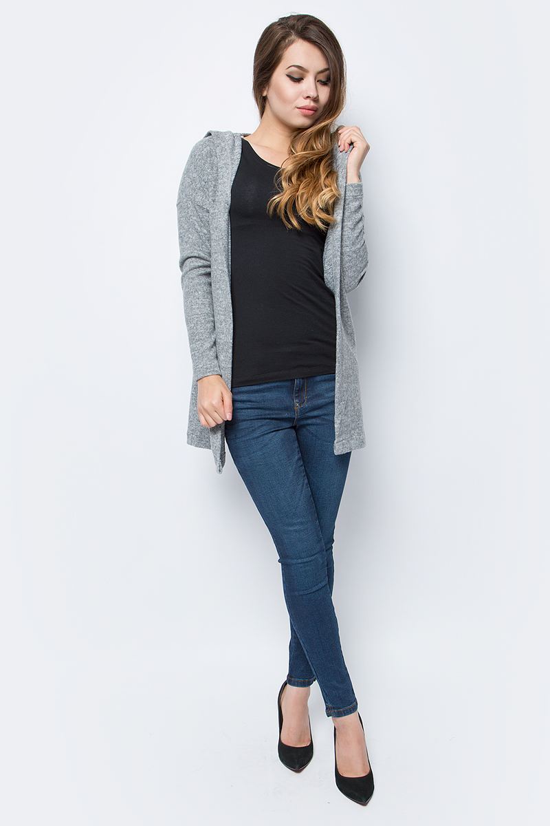 Кардиган женский Only, цвет: серый. 15139173_Light Grey Melange. Размер XS (40/42)15139173_Light Grey Melange Кардиган женский Only, цвет: серый. 15139173_Light Grey Melange. Размер XS (40/42)15139173_Light Grey MelangeСтильный кардиган от Only выполнен из высококачественного эластичного трикотажа. Модель с длинными рукавами и капюшоном не имеет застежки.